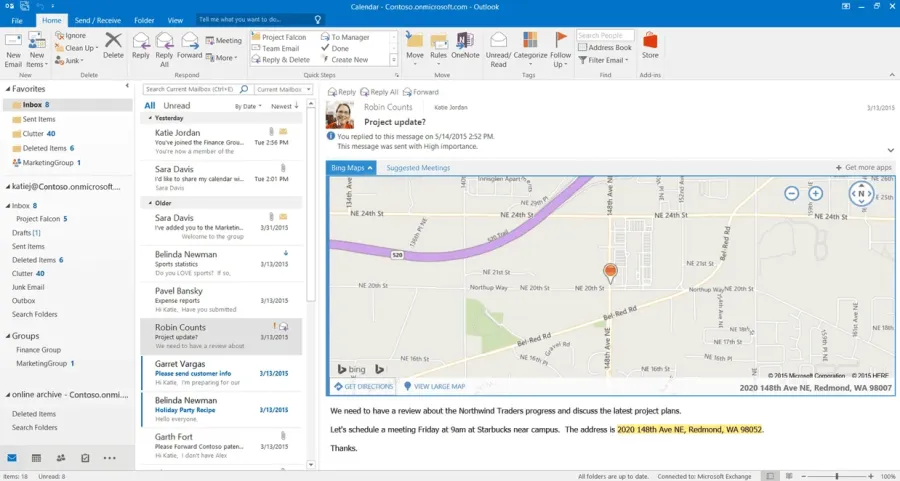 Preview: Office 2016 Professional Plus Outlook