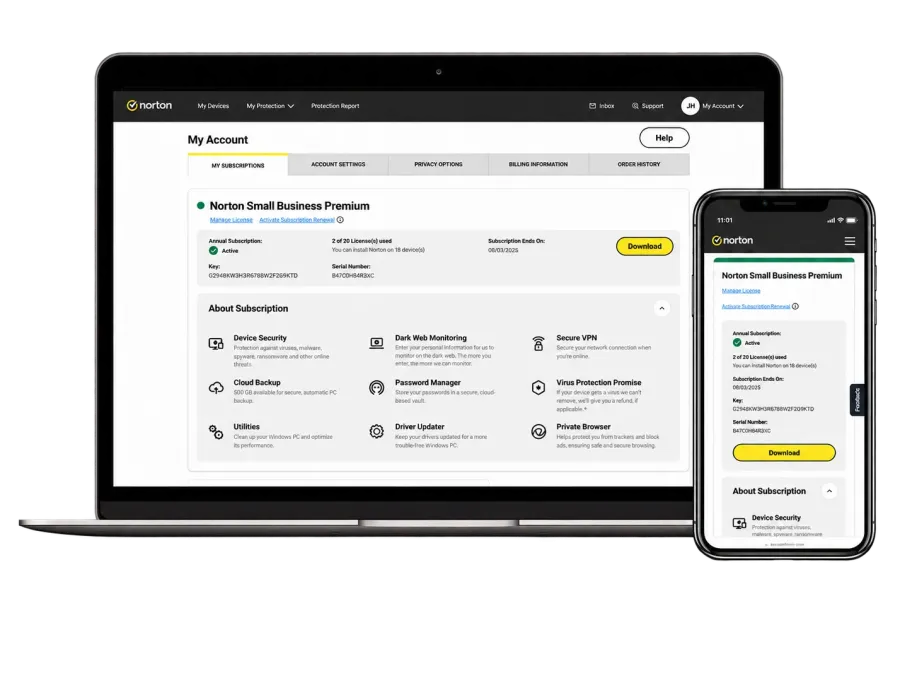 Norton Small Business Bildschirmansicht 3