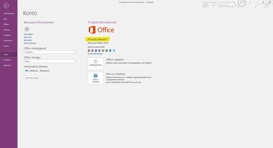 Microsoft Office 2016 Standard OneNote